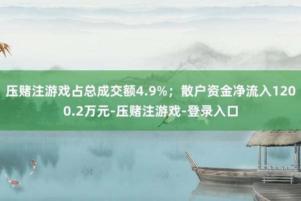 压赌注游戏占总成交额4.9%；散户资金净流入1200.2万元-压赌注游戏-登录入口