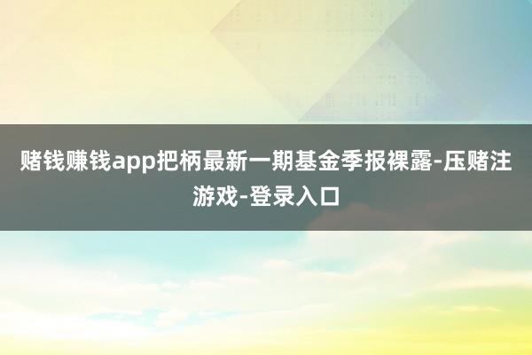 赌钱赚钱app把柄最新一期基金季报裸露-压赌注游戏-登录入口